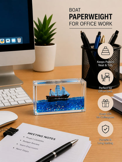 Crystal water paper weight decoration
