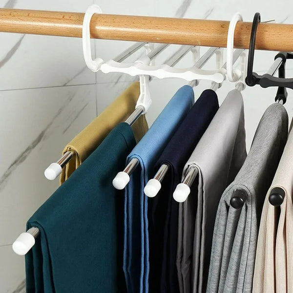 5in1 Rotating Foldable Stainless Steel Pipes Clothes Hanger