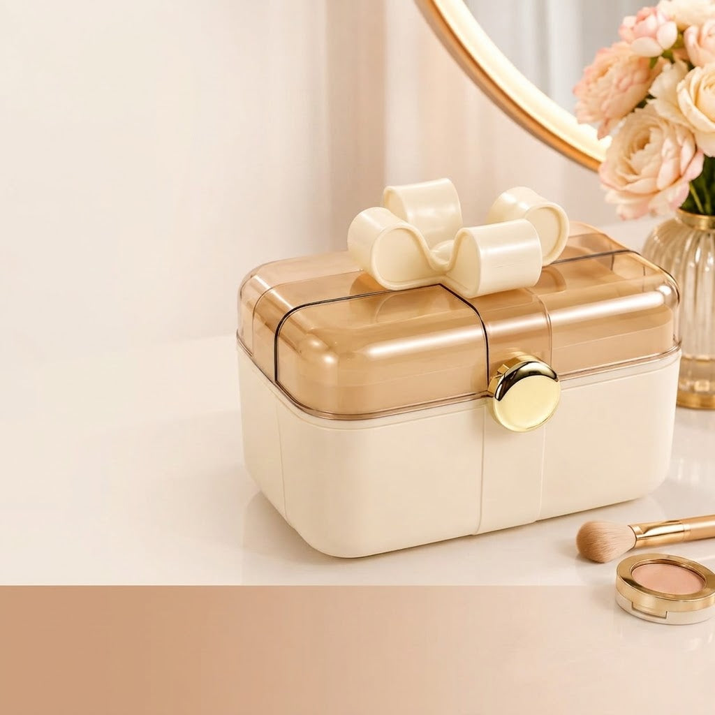 makeup & cosmetic organizer with lid