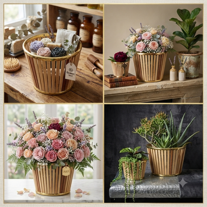 Wooden multi- functional basket