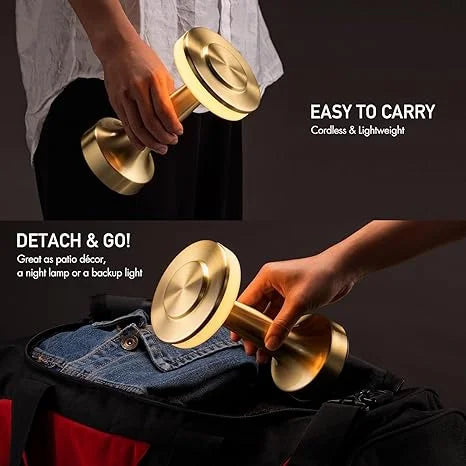 Hood-shaped rechargeable table lamp