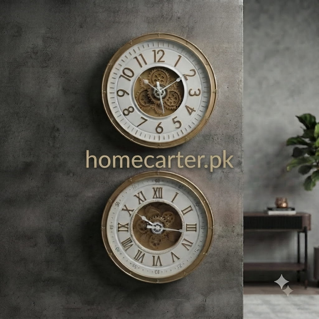 Retro gearing wall clock