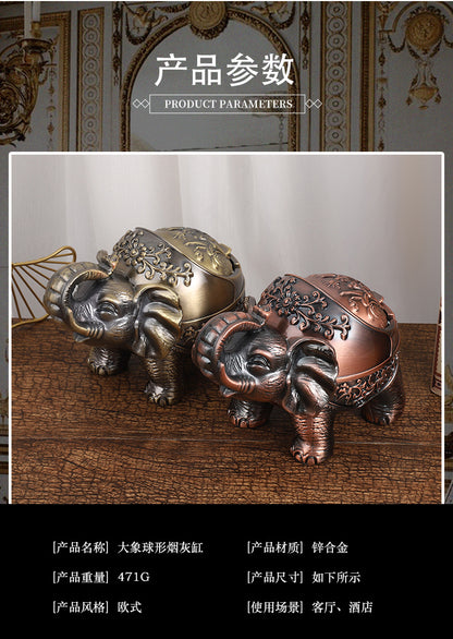 Elephant Ashtray with lid table decor