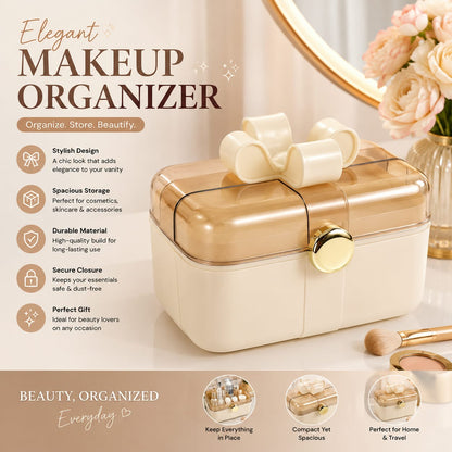 makeup & cosmetic organizer with lid