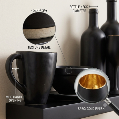 mounted bottle & coffee wall clock
