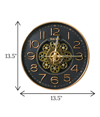 Antique Round fancy wallclock with gears