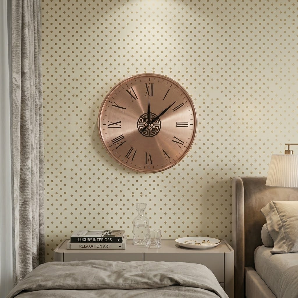 Elegant fancy roman wall clock