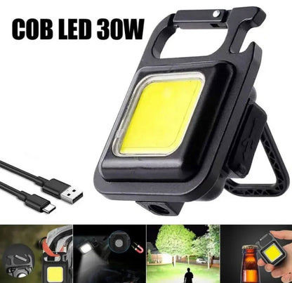 Rechargeable keychain flashlight