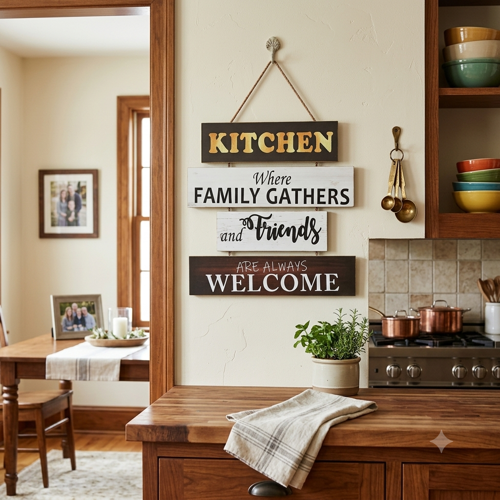 4 step kitchen Wall hanging quotation