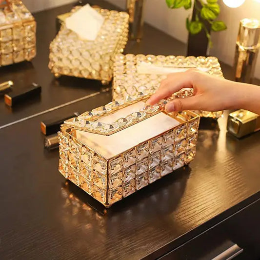 Crystal nug tissue box holder