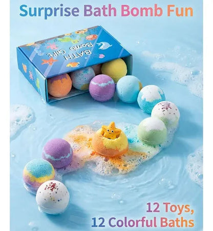 Kids bath bomb with toy inside