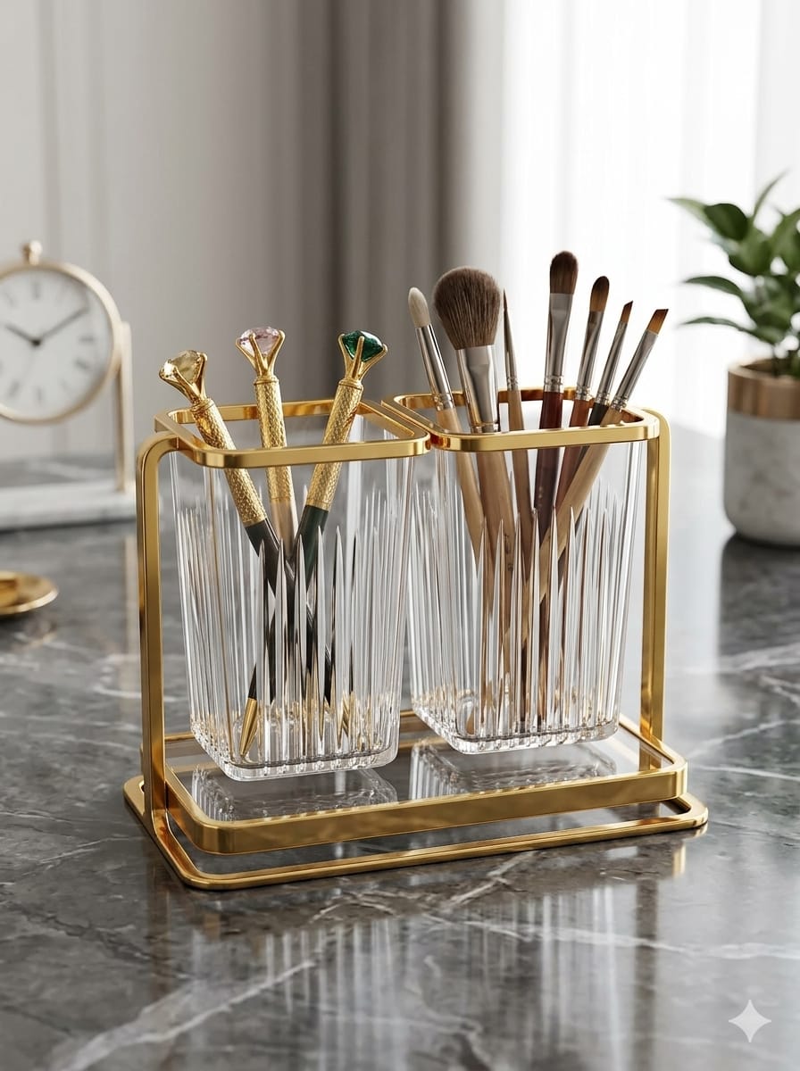 Iron metal cutlery organizer