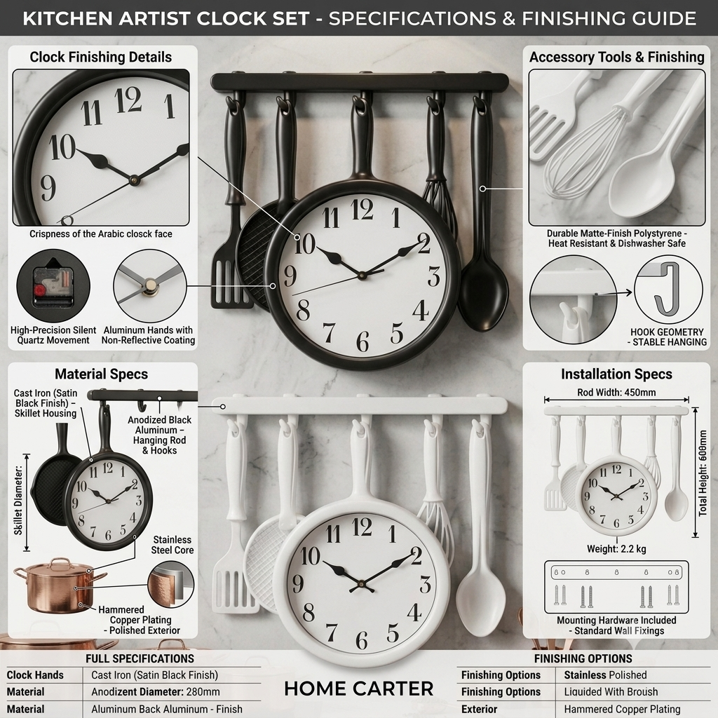 Kitchen artist wall mounted clock
