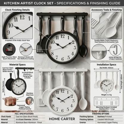 Kitchen artist wall mounted clock