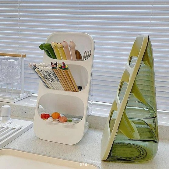 3 Layer Cutlery Stand Multi Tier Kitchen Organizer