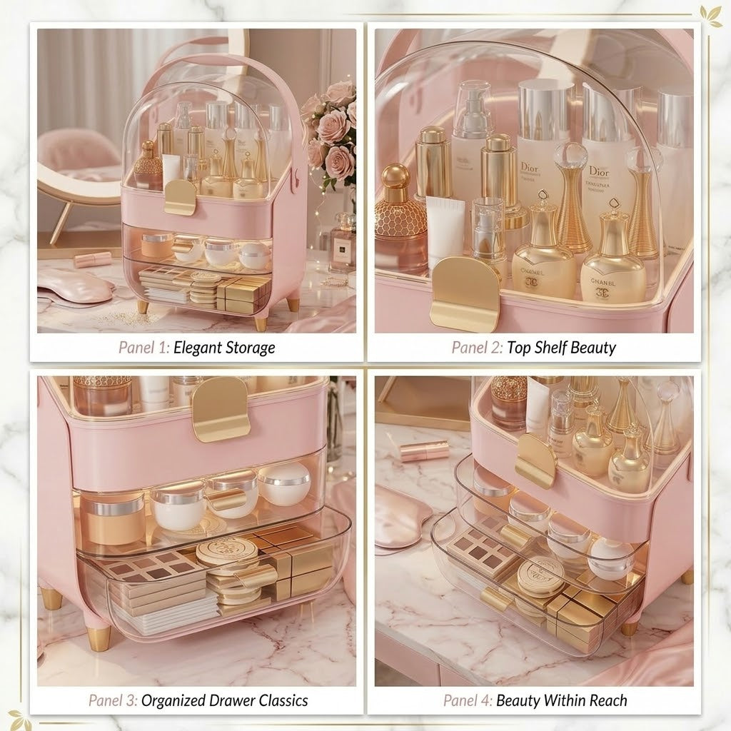 Big Cosmetic organizer with tray