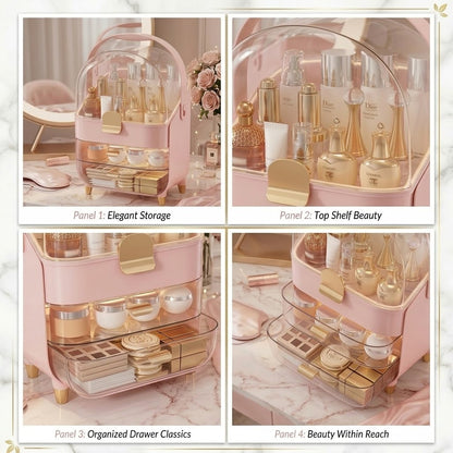 Big Cosmetic organizer with tray