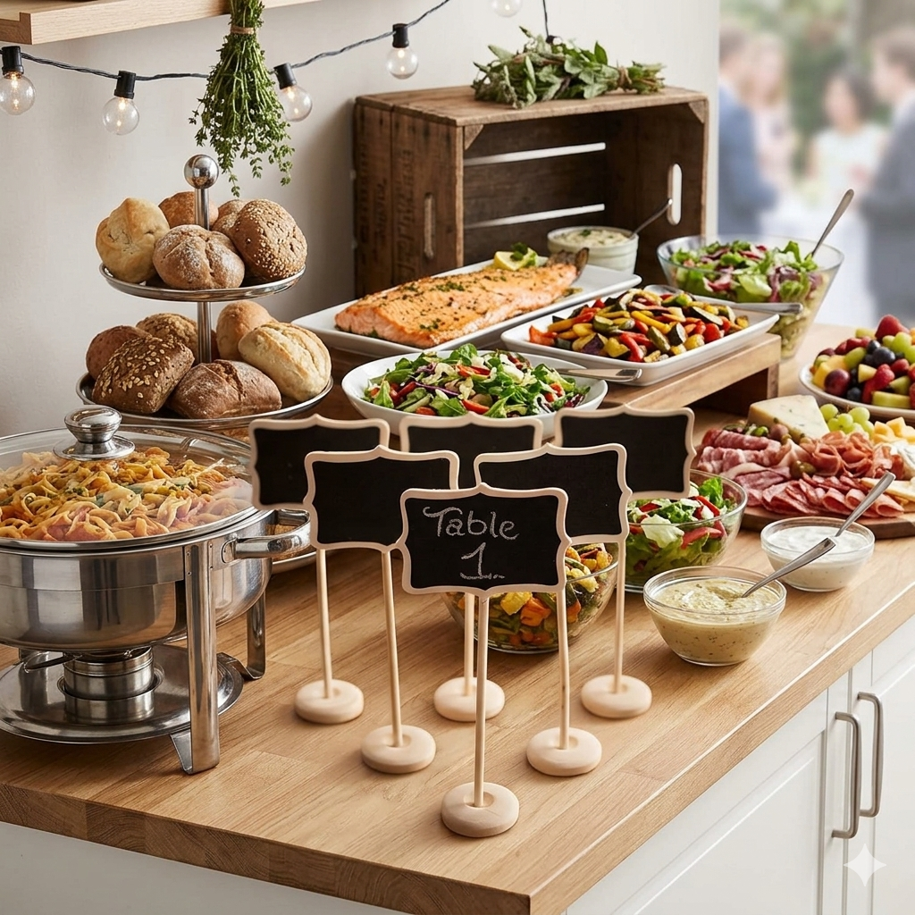 Wooden mini chalkboard with stand  set of 5