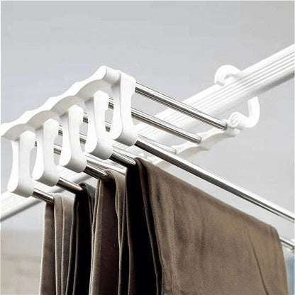 5in1 Rotating Foldable Stainless Steel Pipes Clothes Hanger