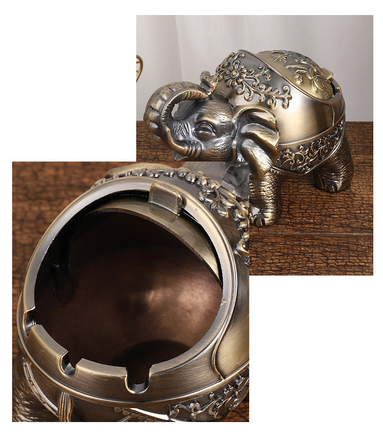 Elephant Ashtray with lid table decor