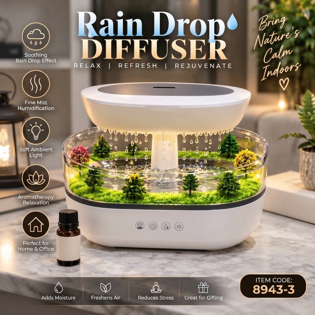 Rain themed air humidifier