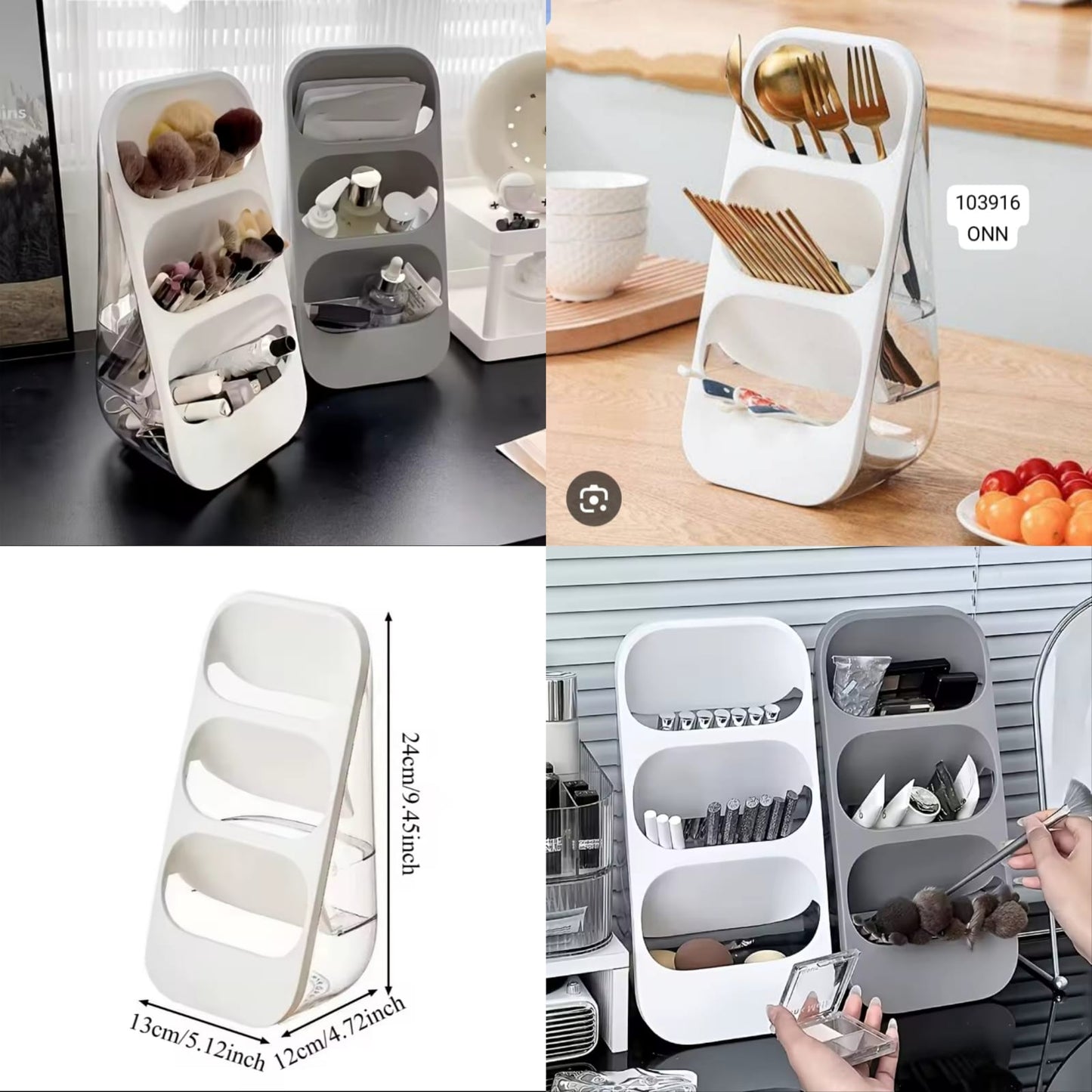 3 Layer Cutlery Stand Multi Tier Kitchen Organizer