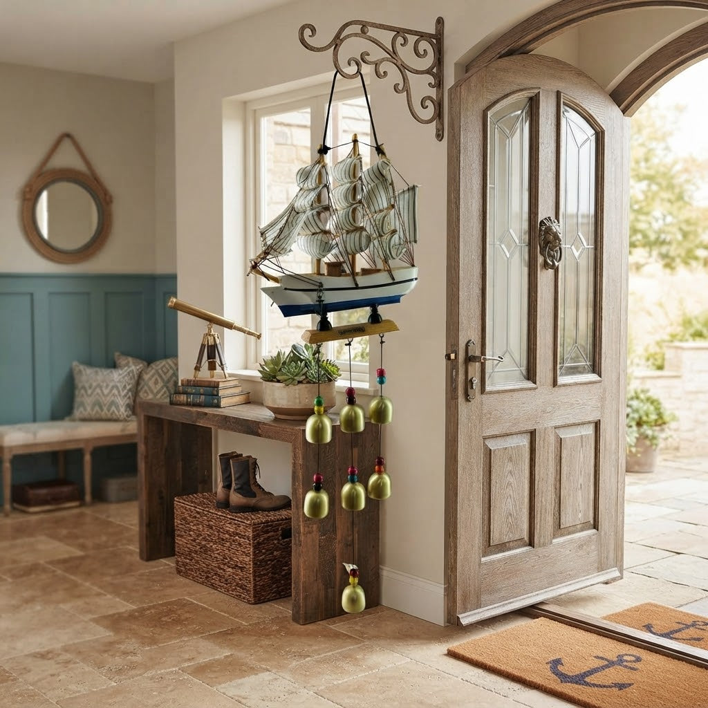 Ship wind chime hanging decoration
