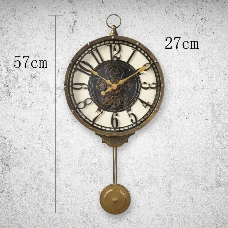 Devy antique rustic pendulum wall clock