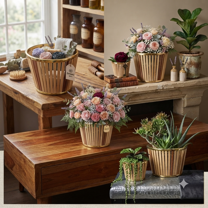 Wooden multi- functional basket