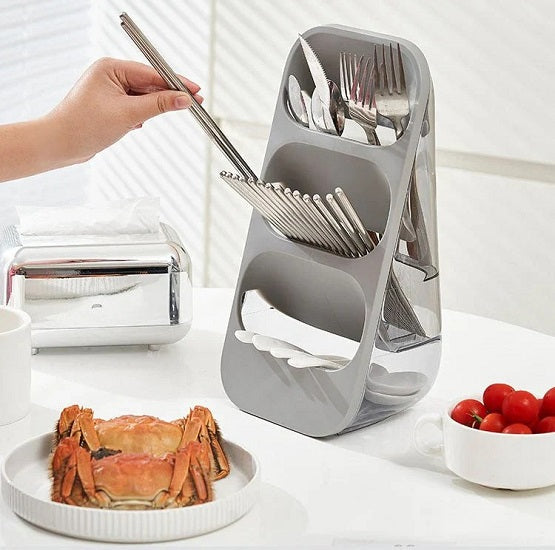3 Layer Cutlery Stand Multi Tier Kitchen Organizer