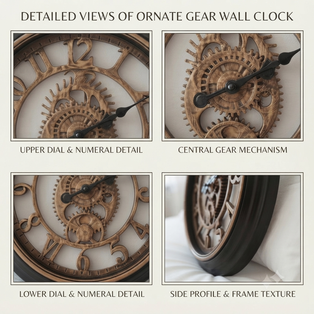 Retro Gearing look wall clock