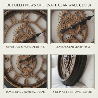 Retro Gearing look wall clock