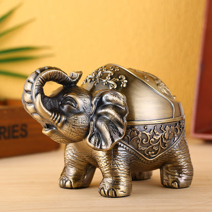 Elephant Ashtray with lid table decor