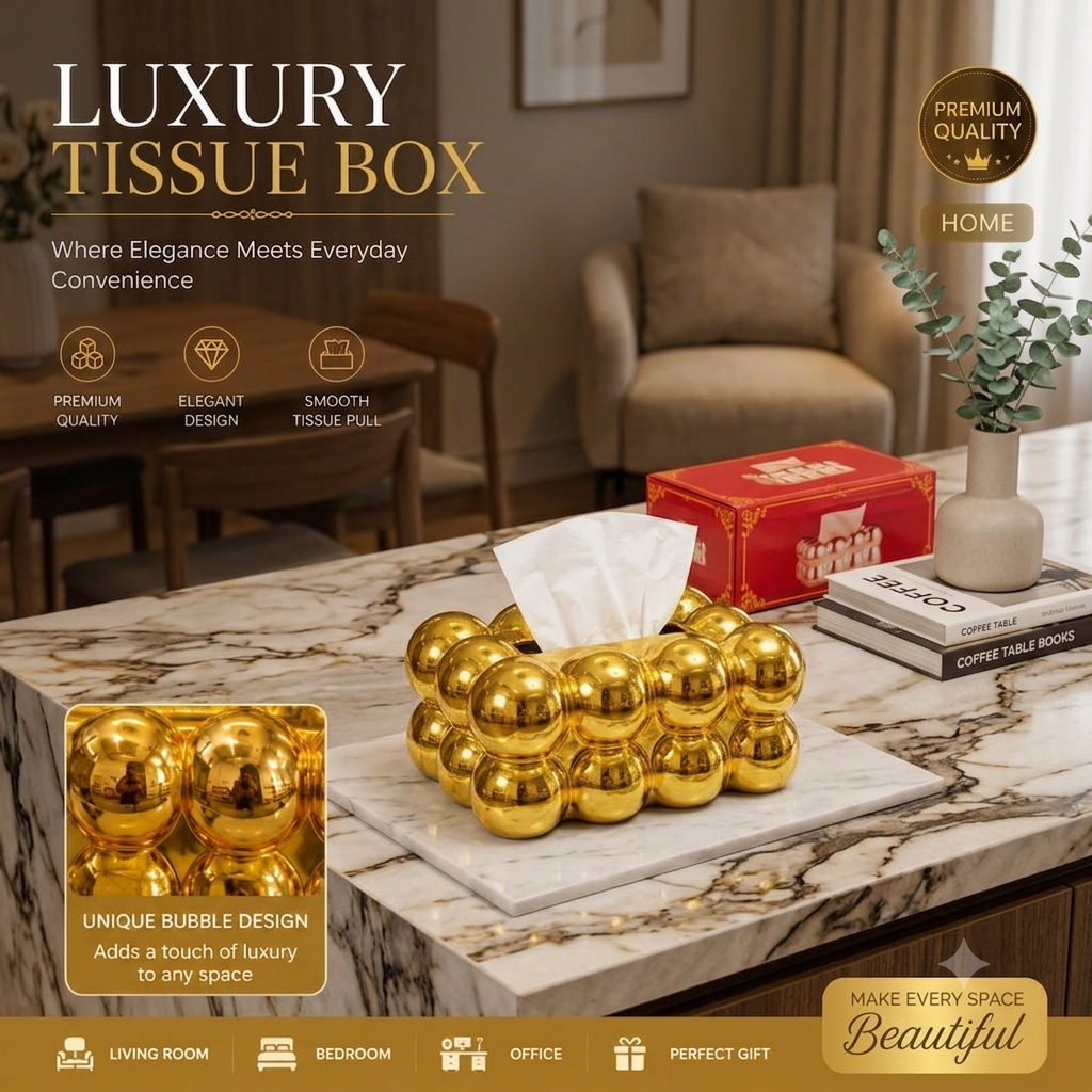 Luxury bubble tissue box (imported)