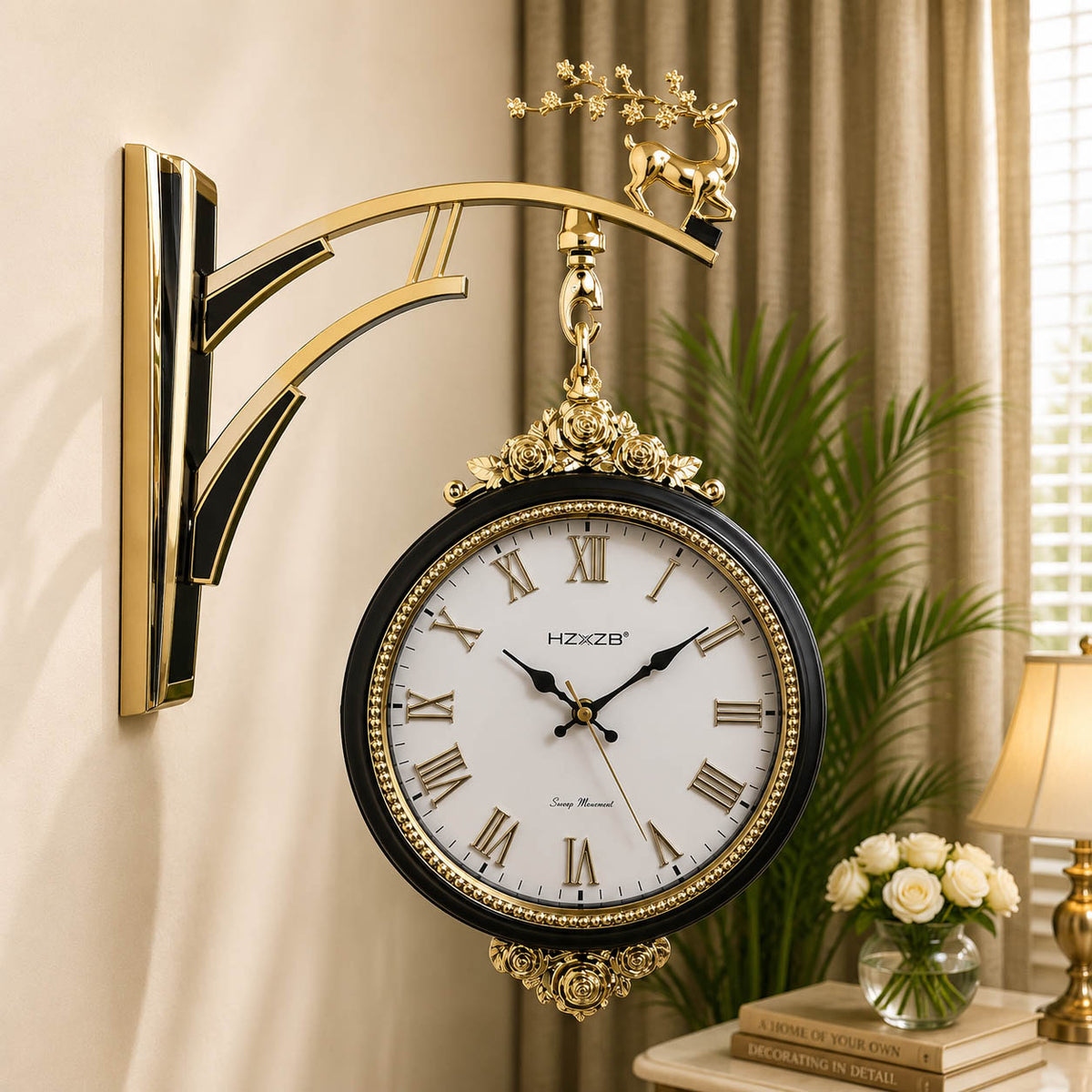 Markhor design hyzxing dual sided station clock