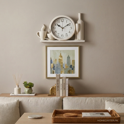mounted bottle & coffee wall clock