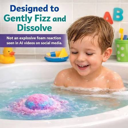 Kids bath bomb with toy inside