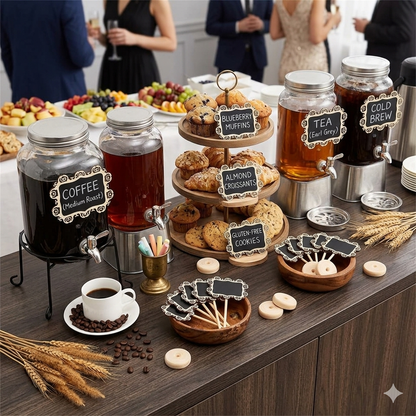 Wooden jafri menu chalkboards with stand set of 5