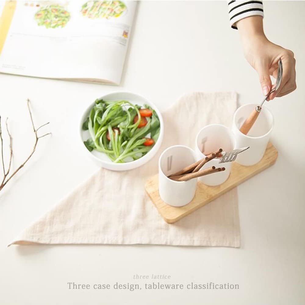 3 pcs cutlery stand holder with tray