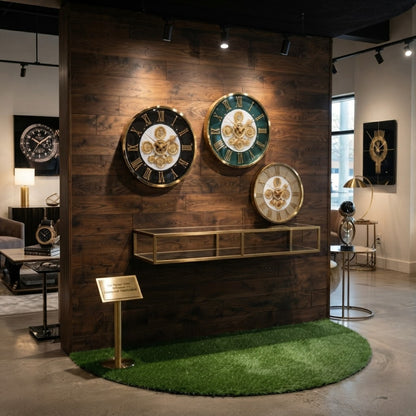 Fancy Retro gearing round wall clock