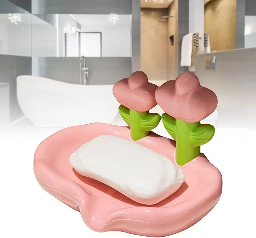 Floral dish drainage soap holder