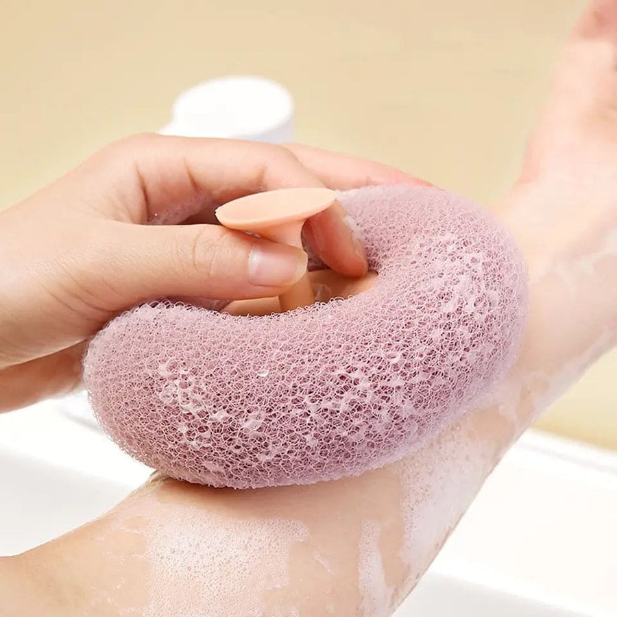 Soft mesh bath sponge