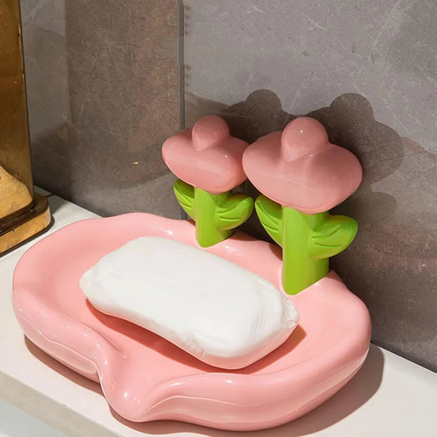 Floral dish drainage soap holder