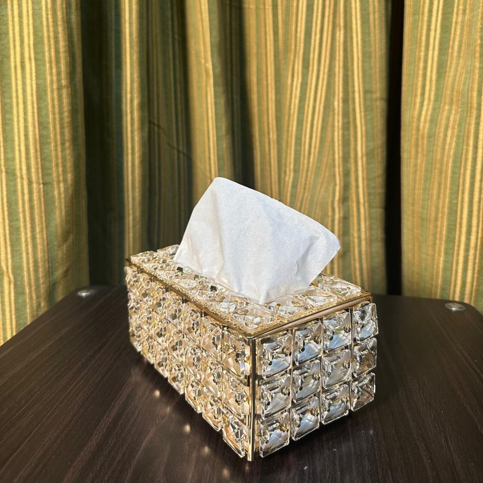 Crystal nug tissue box holder