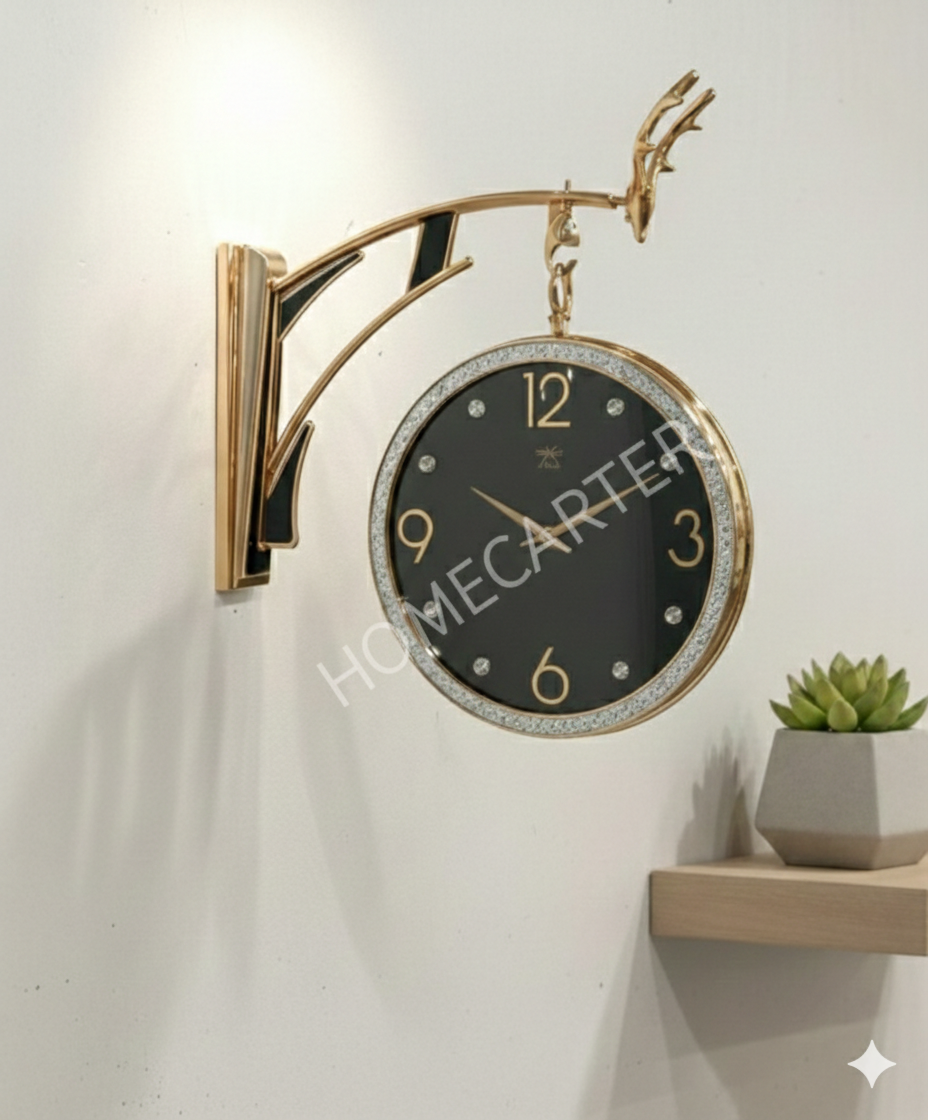 Dual sided fancy station clock