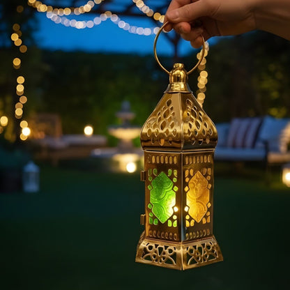 Metal lantern hanging decoration