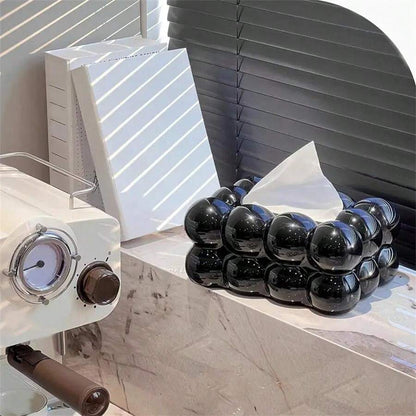 Bubble shaped tissue box organizer