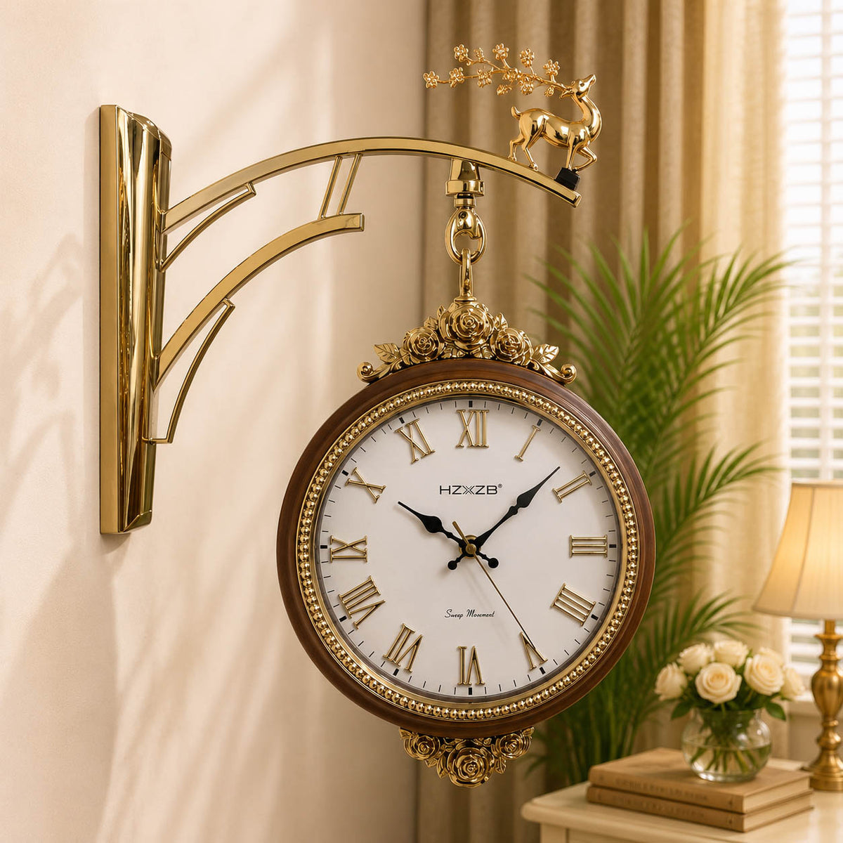 Markhor design hyzxing dual sided station clock