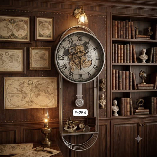 European rustic design gearing wall clock