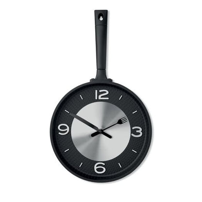 Kitchen utensil frypan wall clock